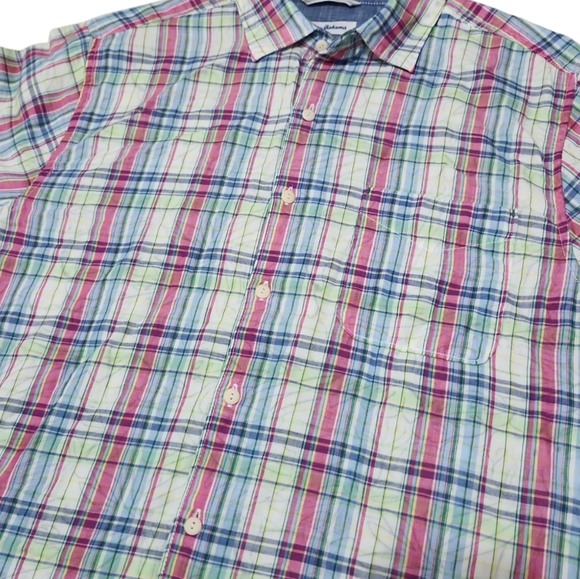 Tommy‎ Bahama Men's Short Sleeve Plaid Summer Shirt Size M - Picture 3 of 6